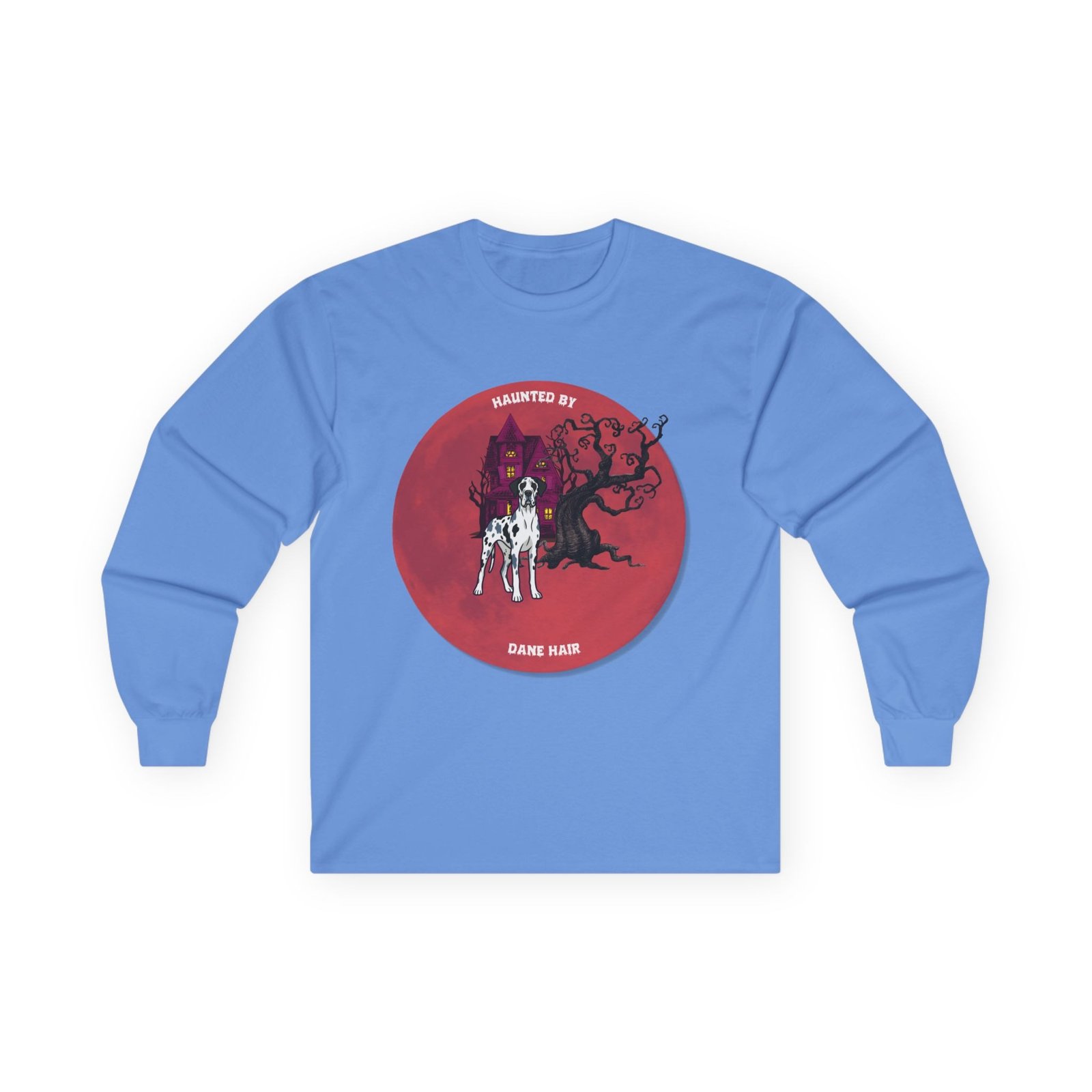 Merelquin Great Dane up to 5xl - Haunted by Dane Hair Unisex Long Sleeve Tee - Image 45