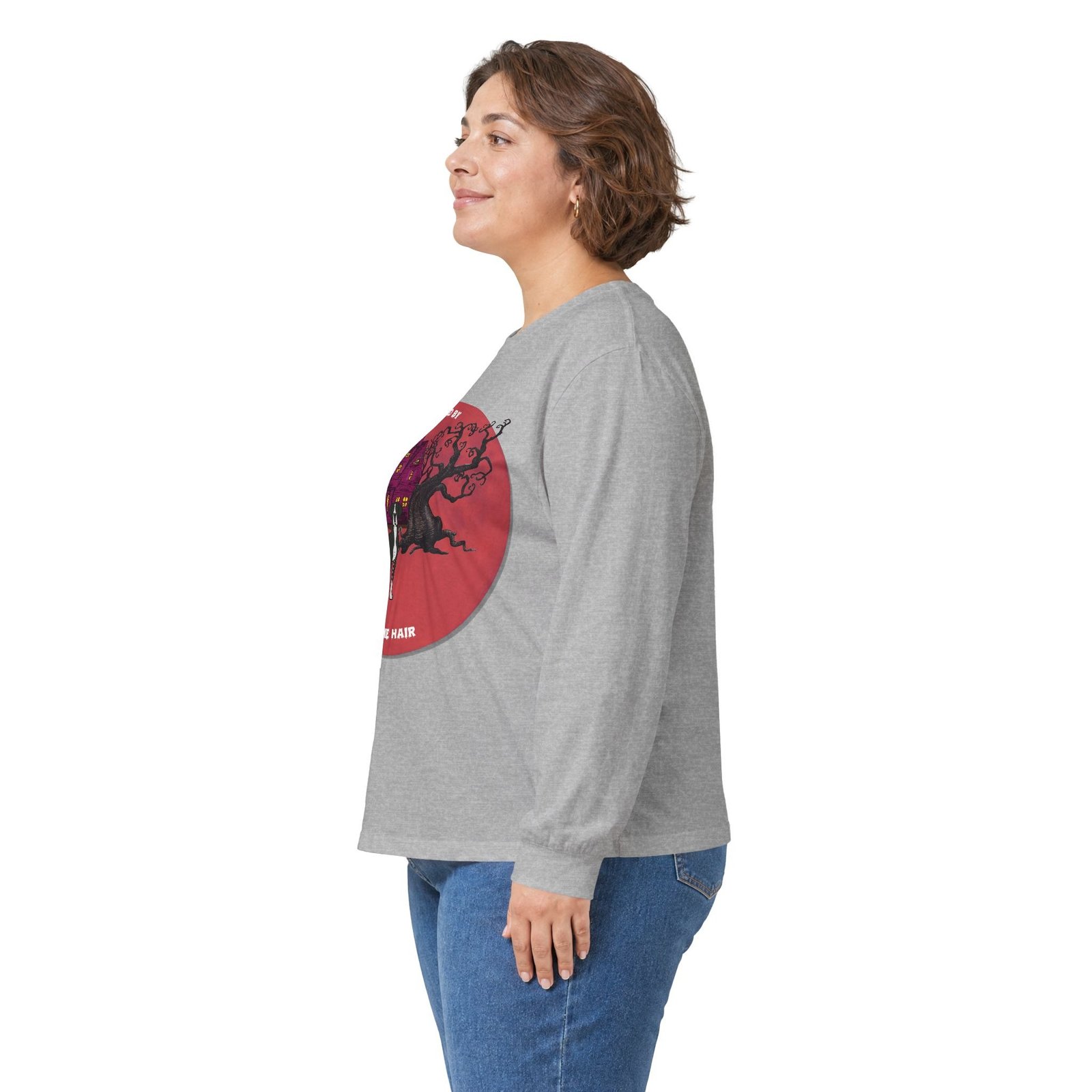 Mantle Great Dane up to 5xl - Haunted by Dane Hair Unisex Long Sleeve Tee - Image 16
