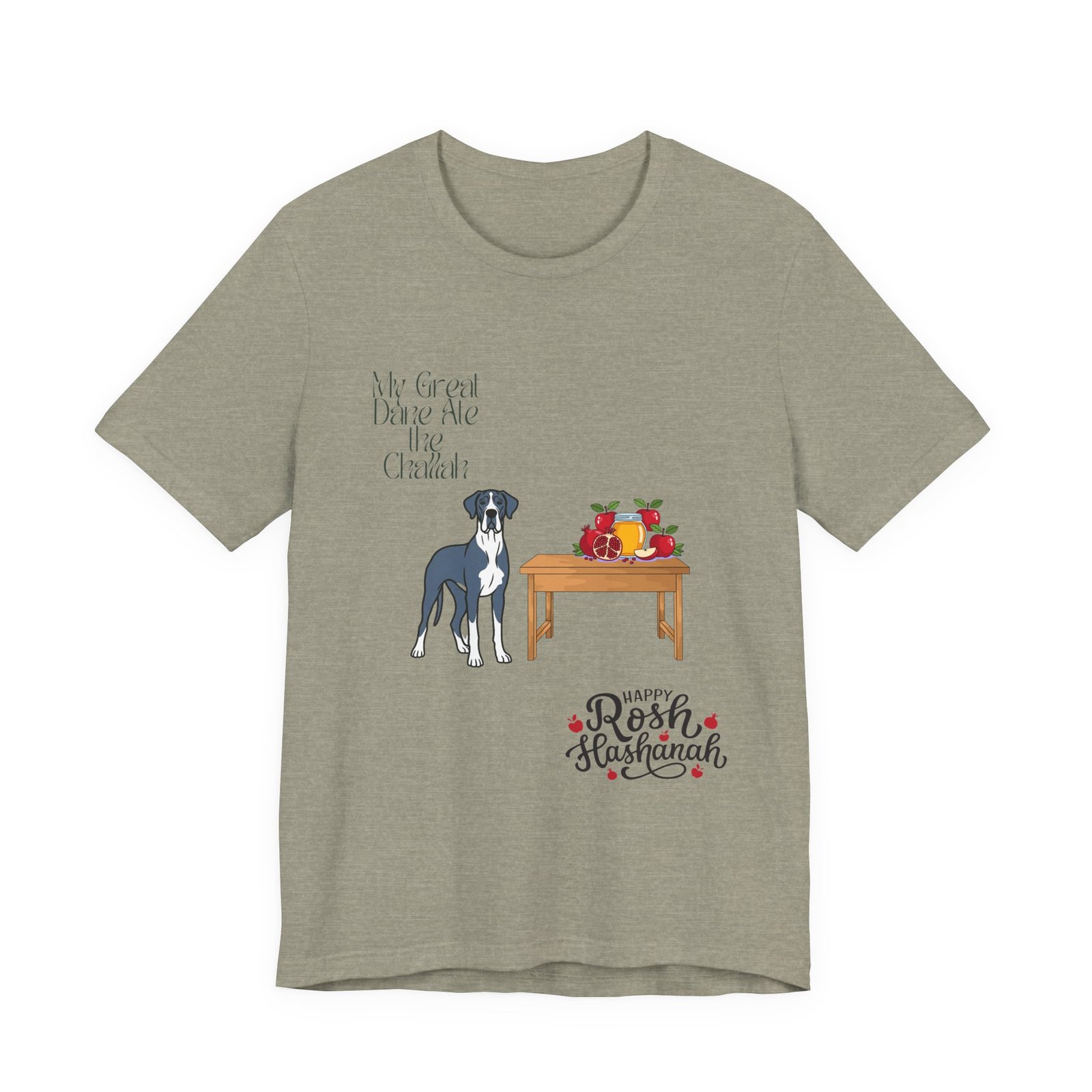 Blue Mantle Great Dane Rosh Hashanah Dog T-Shirt up to 5xl - Image 2
