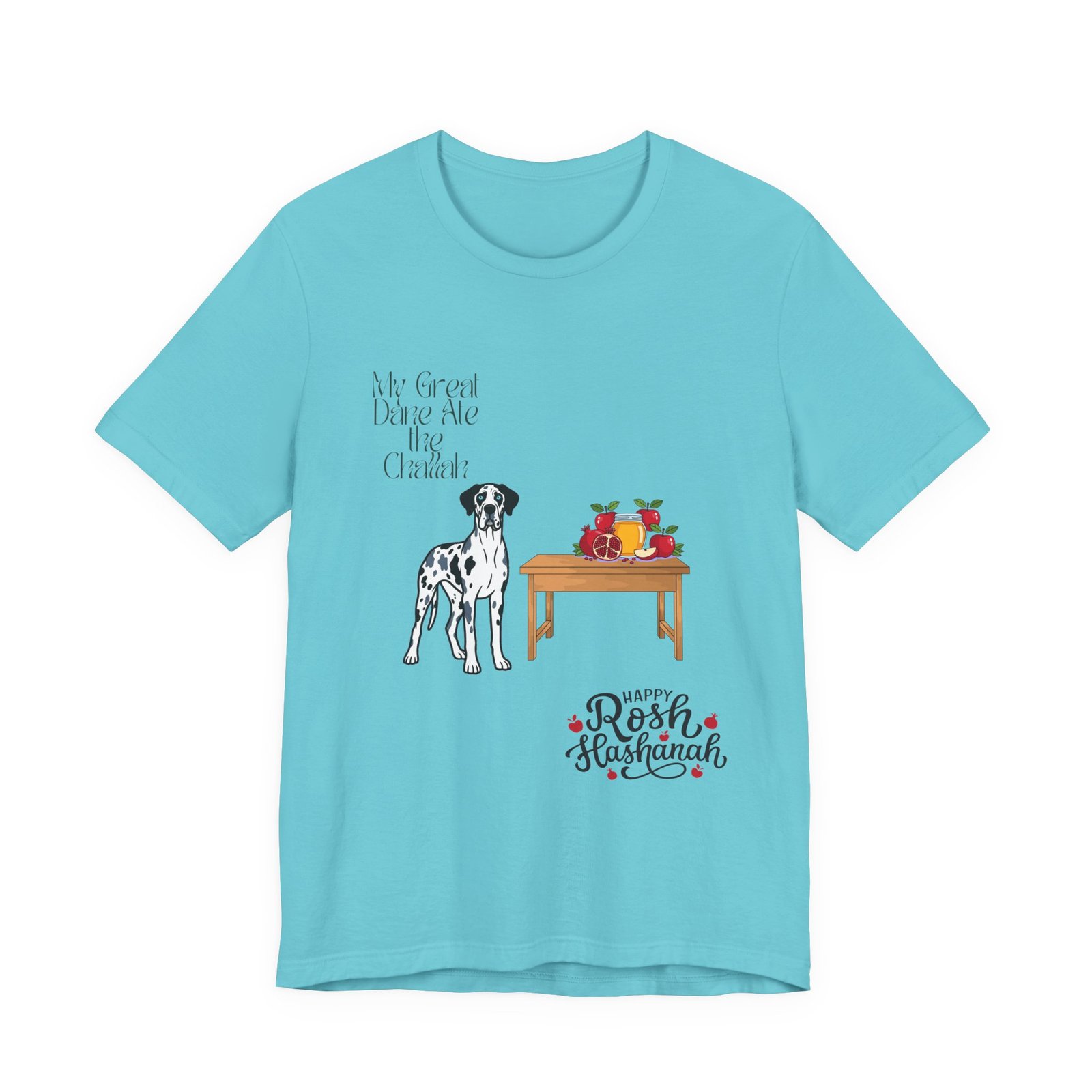 Merelquin with blue eyes Great Dane Rosh Hashanah Dog T-Shirt up to 5xl - Image 65