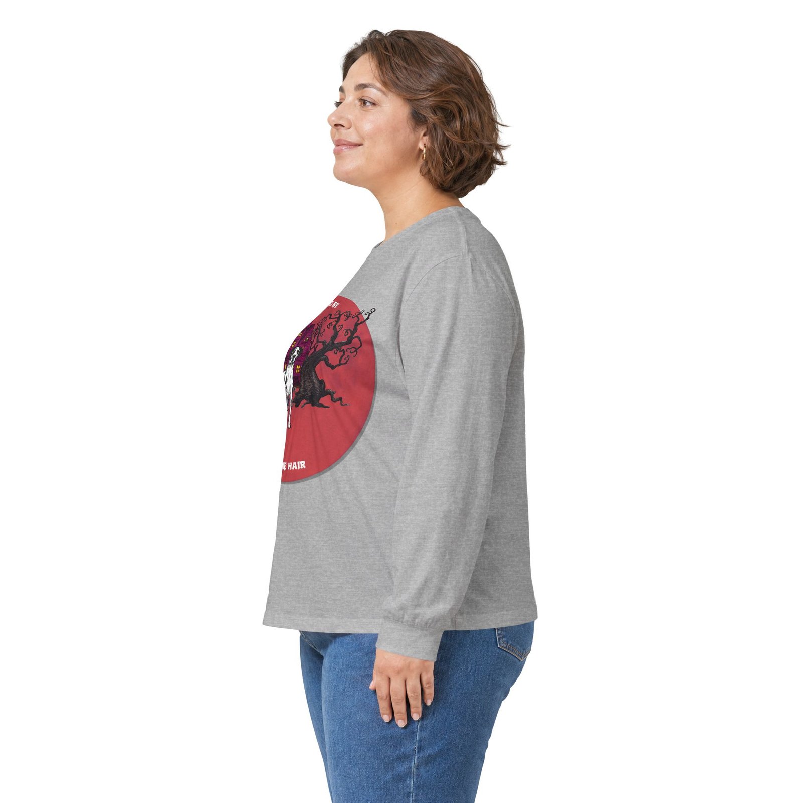 Merelquin Great Dane up to 5xl - Haunted by Dane Hair Unisex Long Sleeve Tee - Image 4