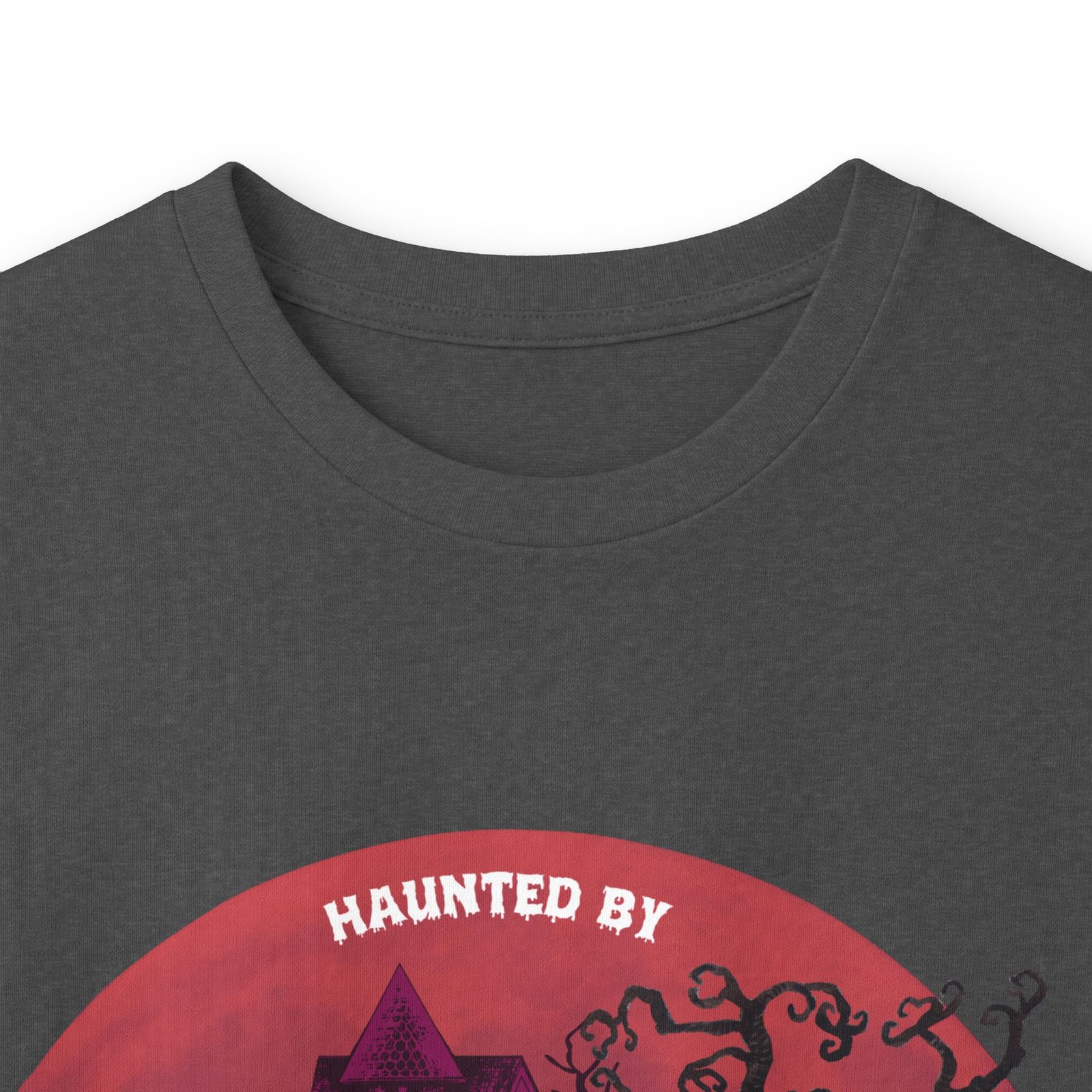 White with blue eyes Great Dane up to 5xl - Haunted by Dane Hair Unisex Long Sleeve Tee - Image 3