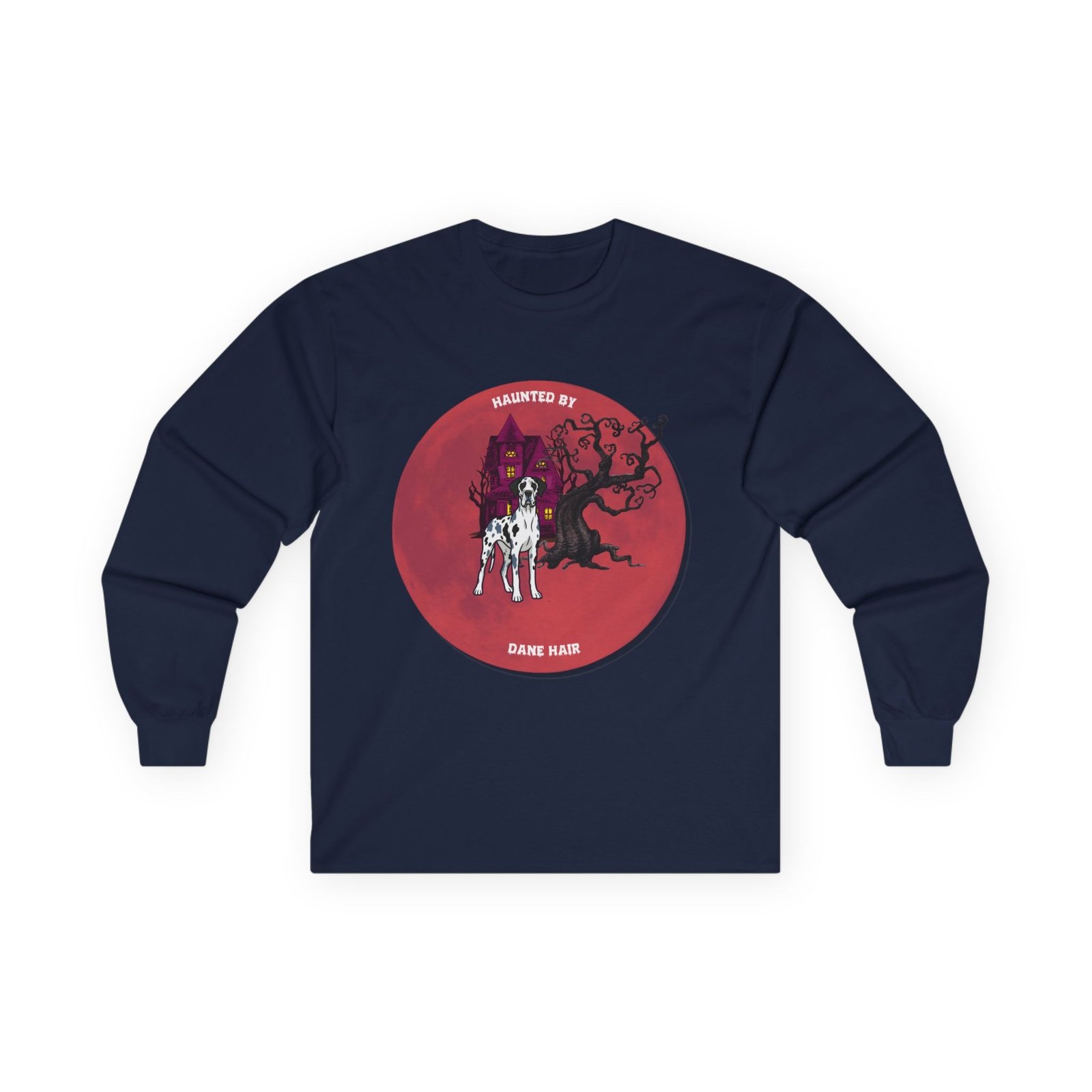 Merelquin Great Dane up to 5xl - Haunted by Dane Hair Unisex Long Sleeve Tee - Image 53