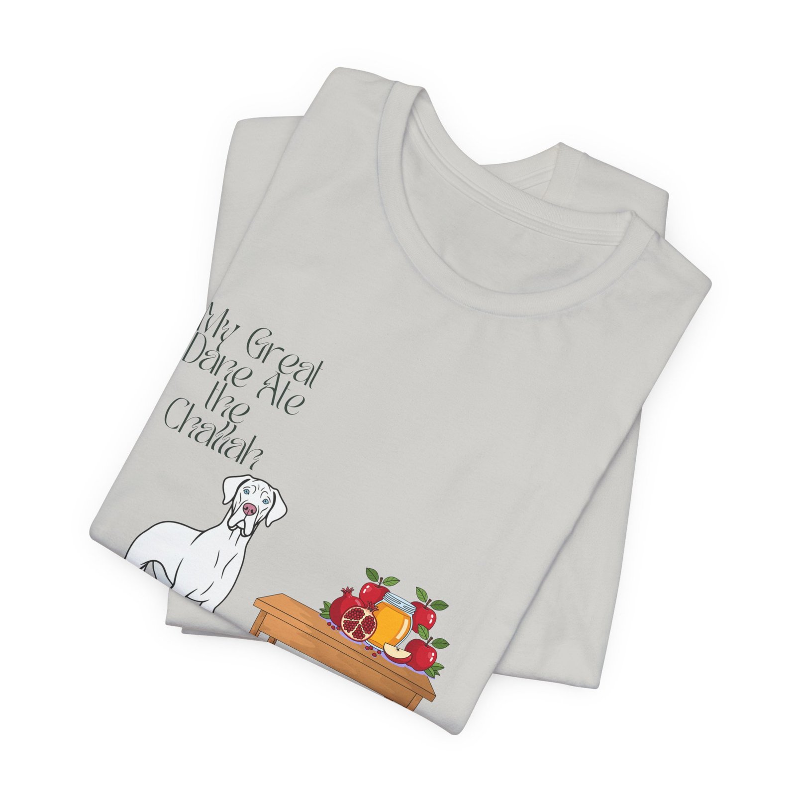 White Great Dane Rosh Hashanah Dog T-Shirt up to 5xl - Image 15