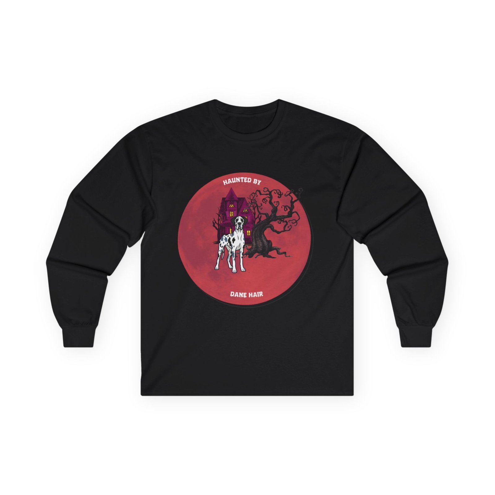 Merelquin Great Dane up to 5xl - Haunted by Dane Hair Unisex Long Sleeve Tee - Image 13